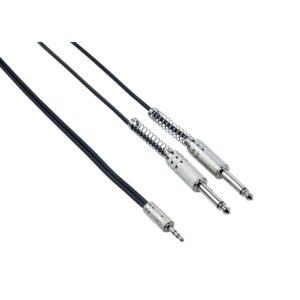 Bespeco BT550M, 3.5 mm Stereo Jack Malе - 2x 6.3 mm Mono Jack Male Аудио кабел