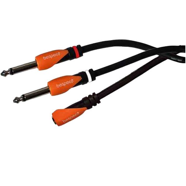 Bespeco SLYX2J, 6.3 mm Stereo Jack Female - 2xJack 6.3 mm Stereo Jack Male (0.30 m - 1 m) Интерлинк кабел