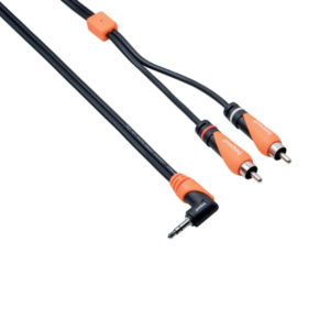 Bespeco SLYMPR, 3.5 mm 90° Stereo Jack Male - 2x RCA Male Интерлинк кабел
