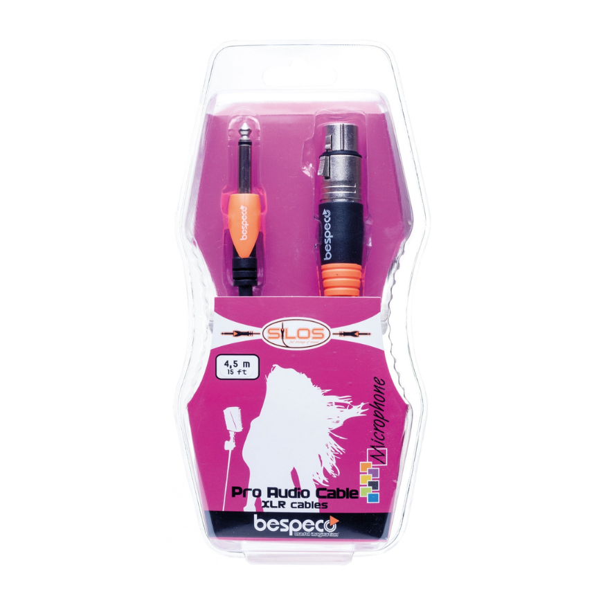 Bespeco SLJF, 6.3 mm Mono Jack Male - XLR Female (4.5 m - 9 m) Кабел за микрофон - Image 2